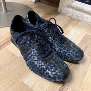 Cole Haan Navy Woven Sneakers